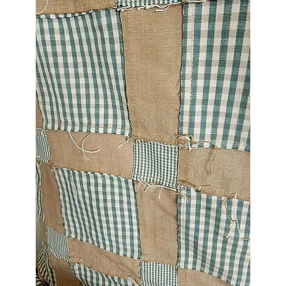 COPY - Quilted Sewn Patchwork Plaids Checker Canvas Fabric 54" W x 5 yards lot - Picture 12 of 12